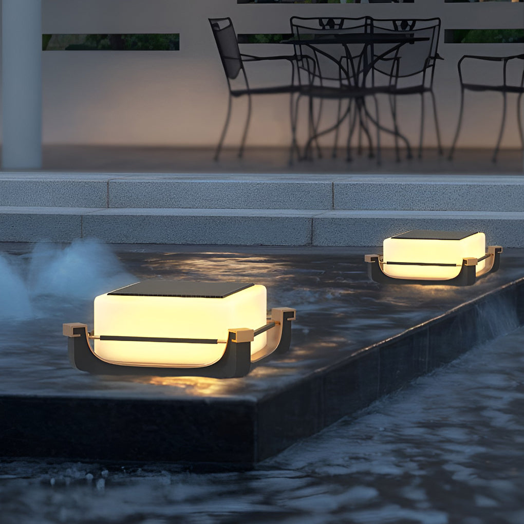 Modern Solar Outdoor Post Light Waterproof LED Fence Deck Lighting