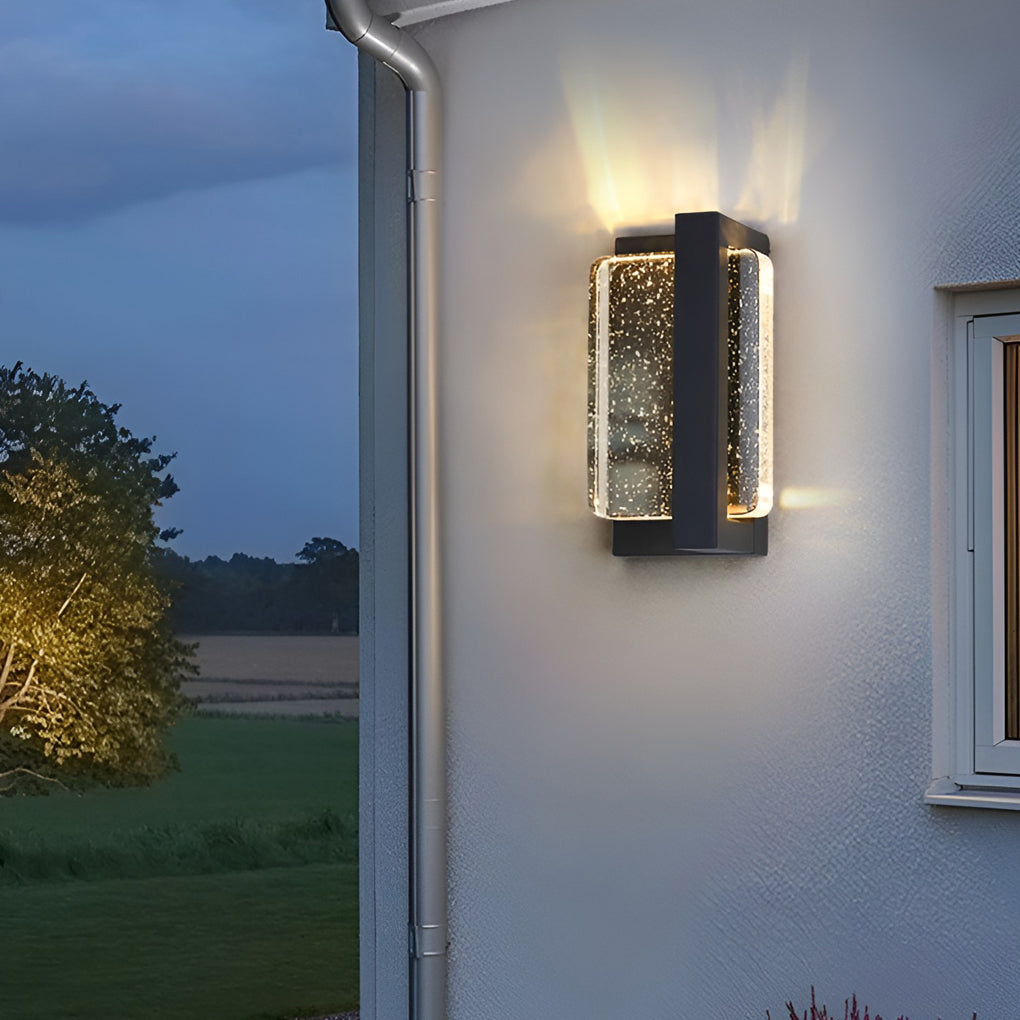 Crystal Outdoor Wall Sconce - Modern Waterproof IP65 Wall Lamp