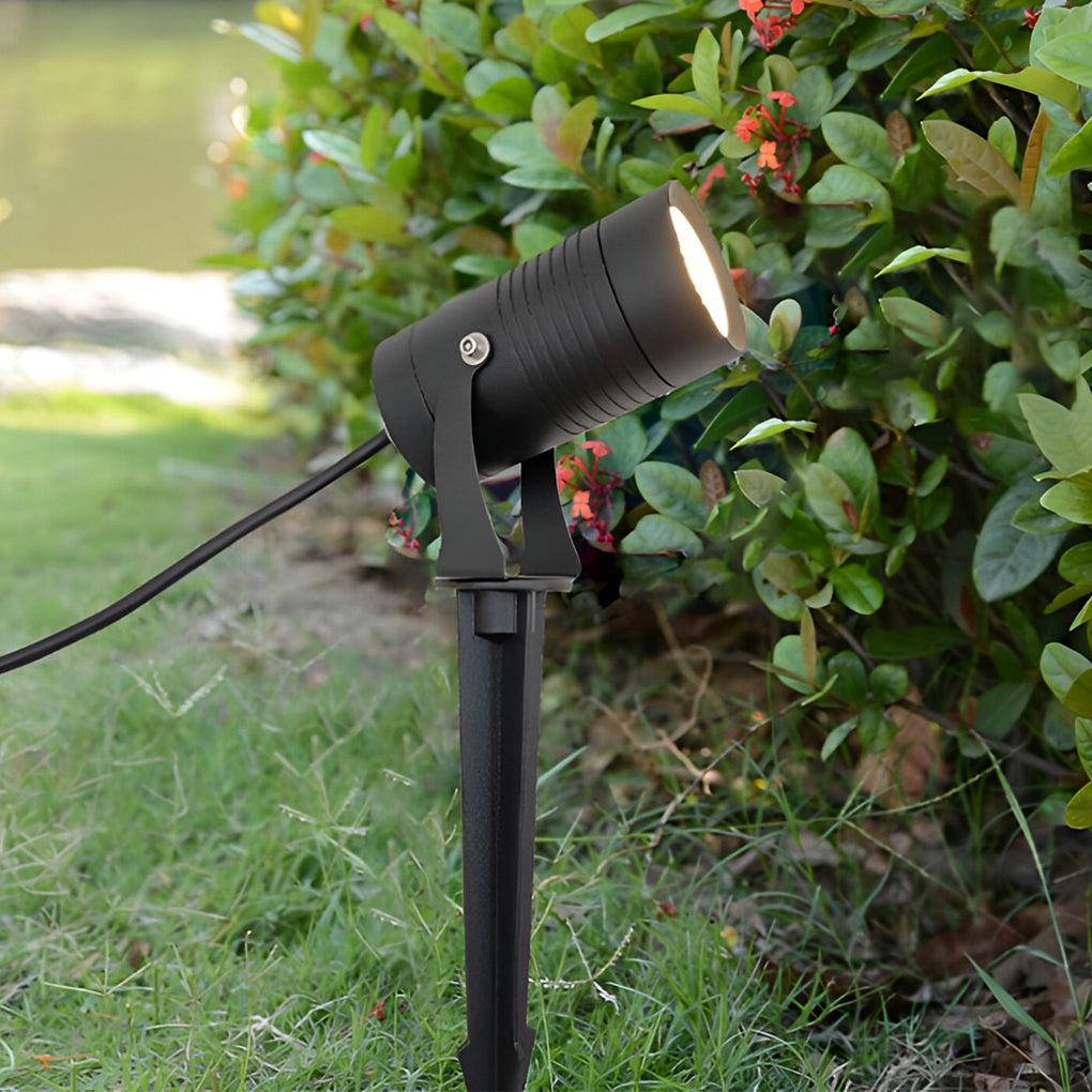 10W Adjustable LED Tree Spotlight - Modern Outdoor Lighting Black