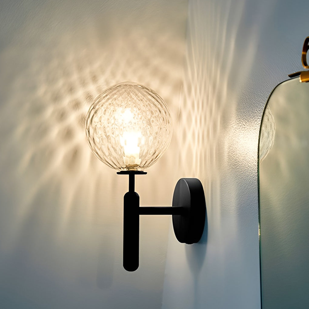 Modern Glass Ball Wall Sconce with LED Light – Nordic Style