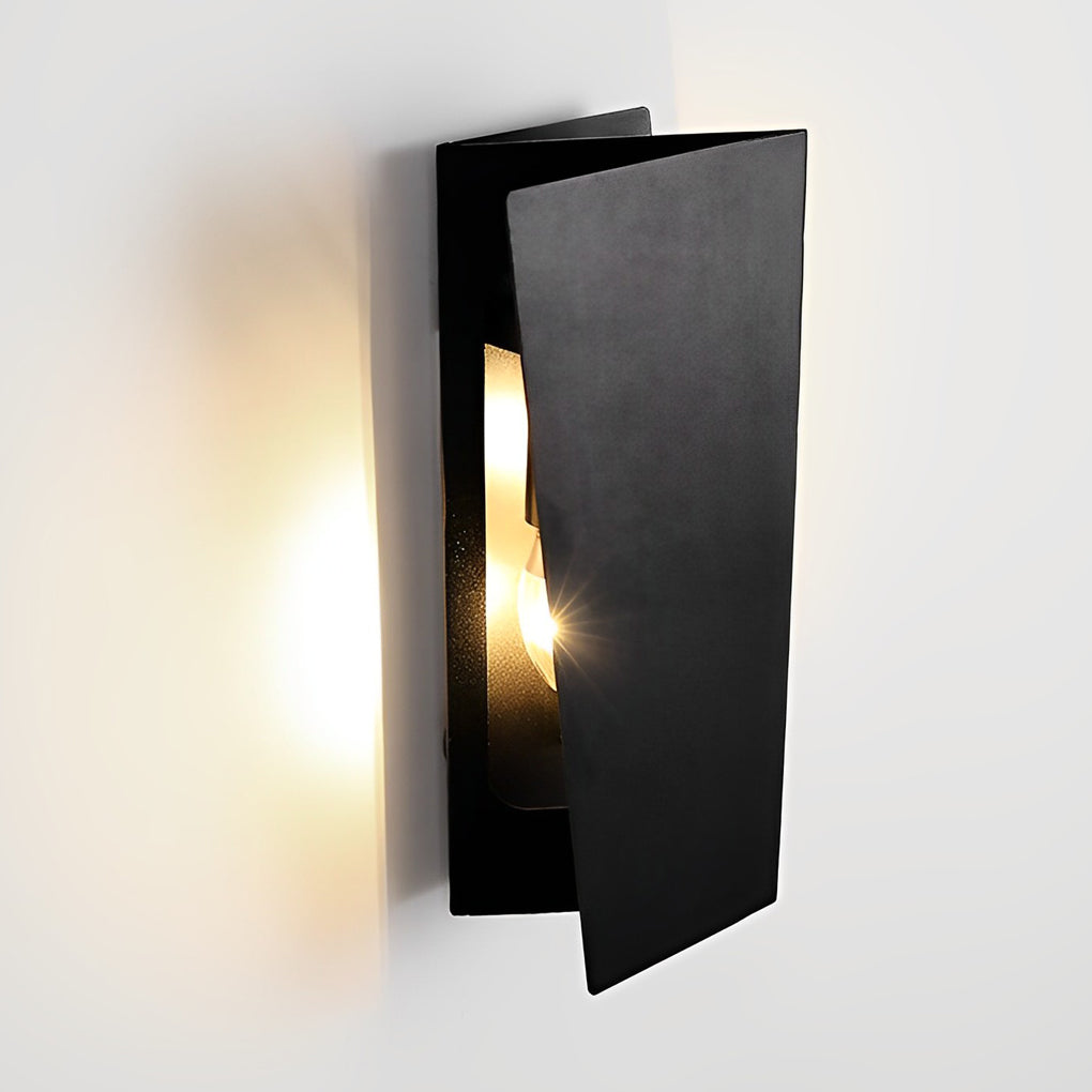 Folding Rectangular Iron LED Wall Sconce - Modern Up & Down Light