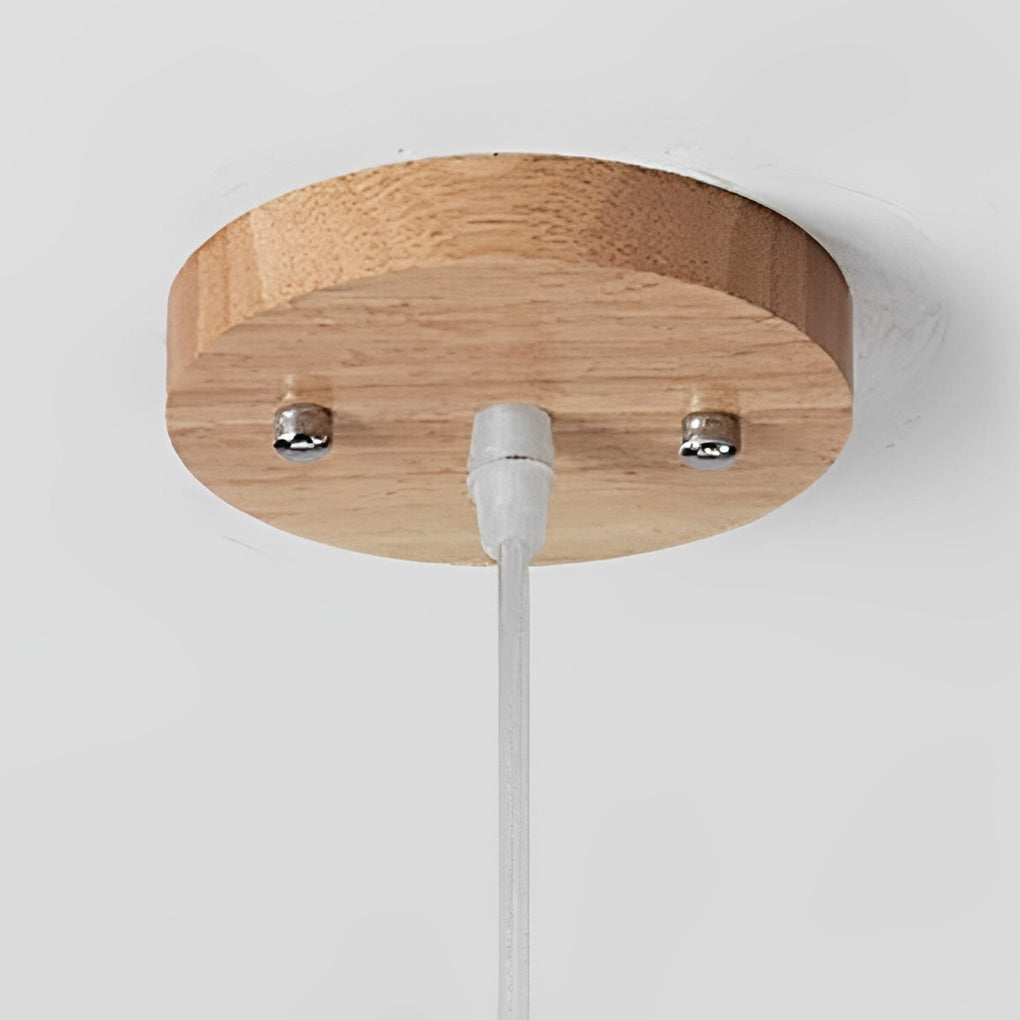 16" Bamboo Pendant Light - Farmhouse Round Ceiling Fixture