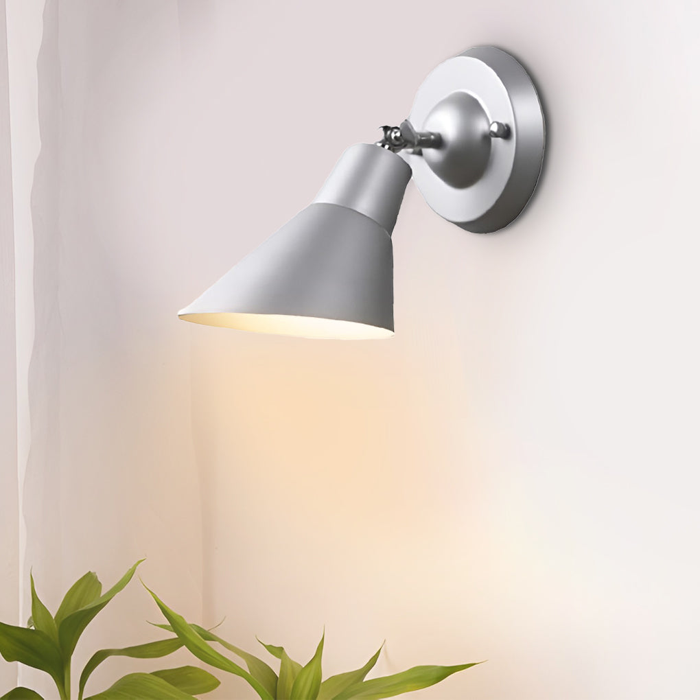 Adjustable Industrial Wall Sconce - Plug-in Reading Lamp