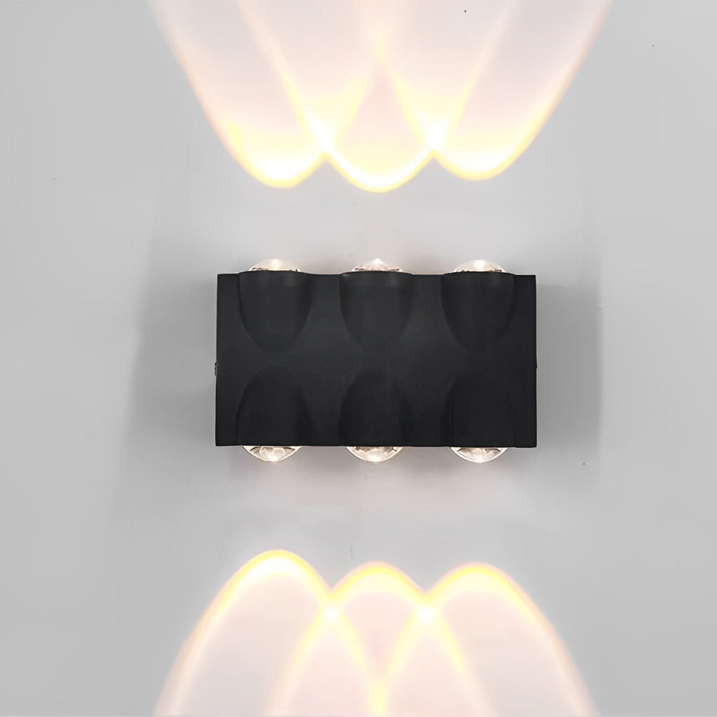 Modern Waterproof LED Wall Sconce Up Down Light Black