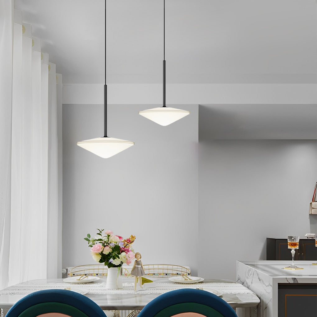 Modern Glass Iron LED Pendant Light – Black Nordic Ceiling Lamp