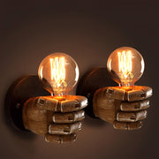 Resin Fist Wall Sconce – Industrial Retro Style Lighting