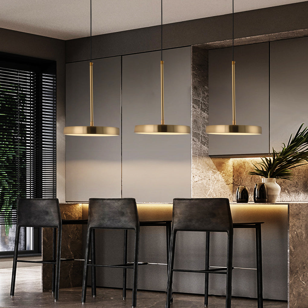 Ultra-Thin Round LED Pendant Light Modern Minimalist Iron Acrylic