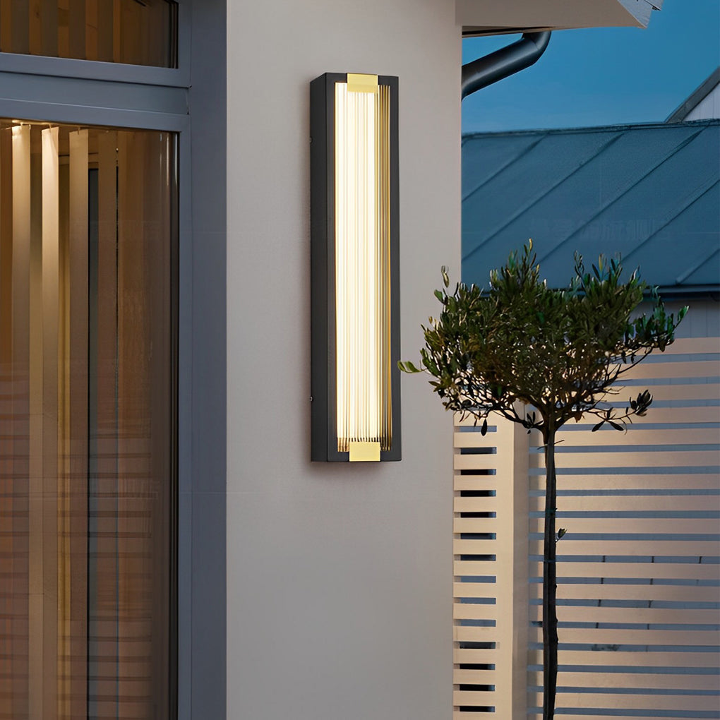 Modern Black LED Outdoor Wall Light Waterproof Stainless Steel