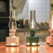 Portable LED Kerosene Style Glass Table Lamp with Gravity Sensor