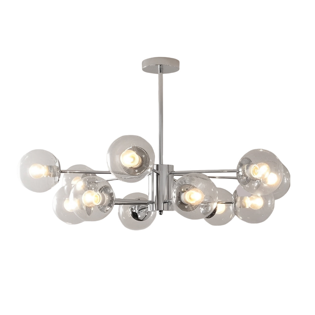 Modern Glass Molecular Chandelier with 3-Step Dimming