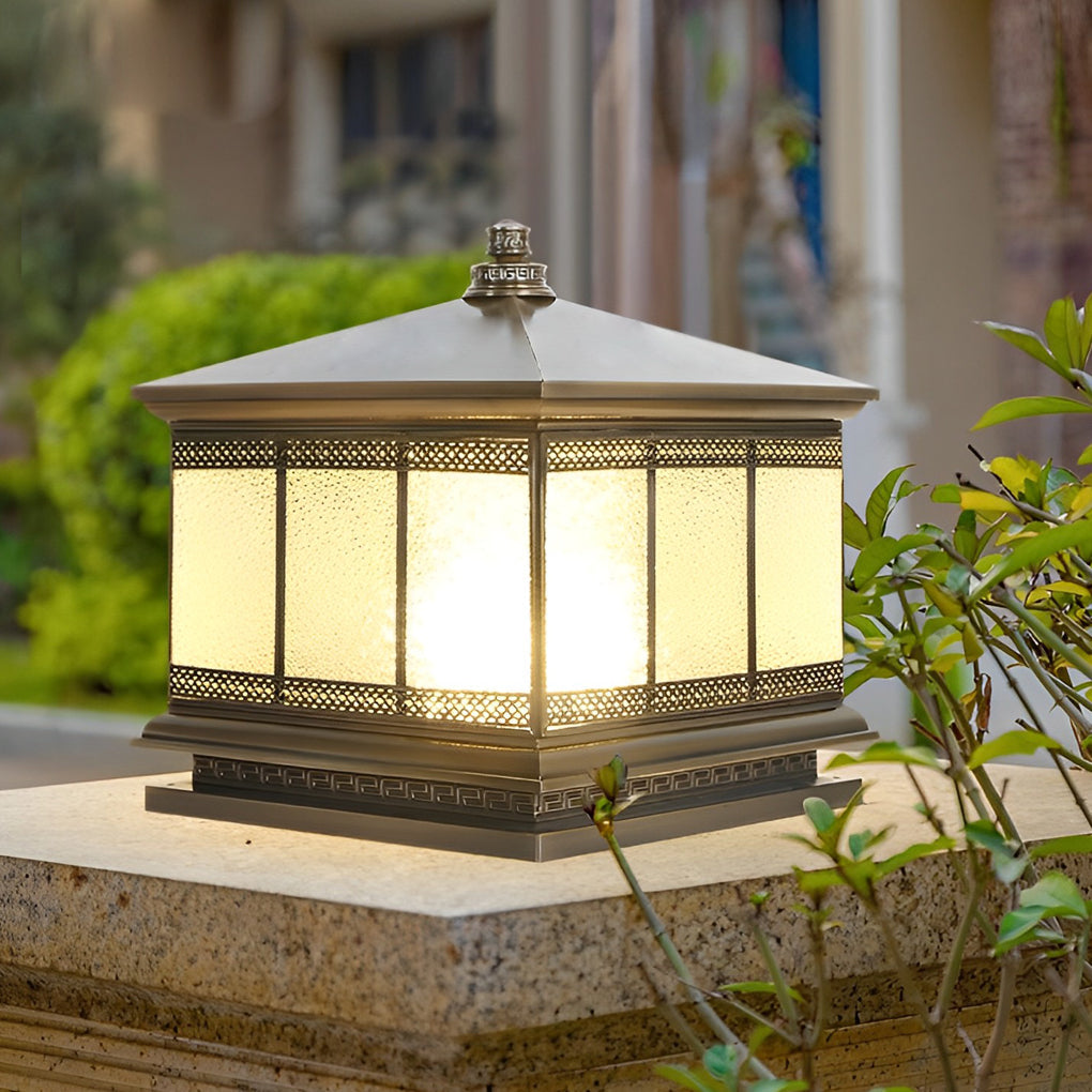 Solar Fence Post Light with Four-Step Dimming | Waterproof Outdoor