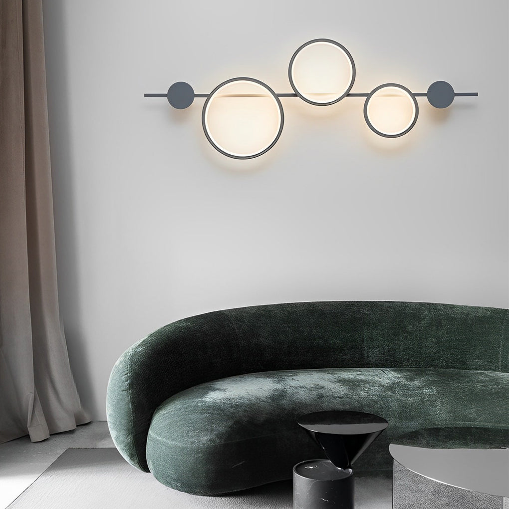 Modern Circular LED Wall Sconce with Artistic Strip Design