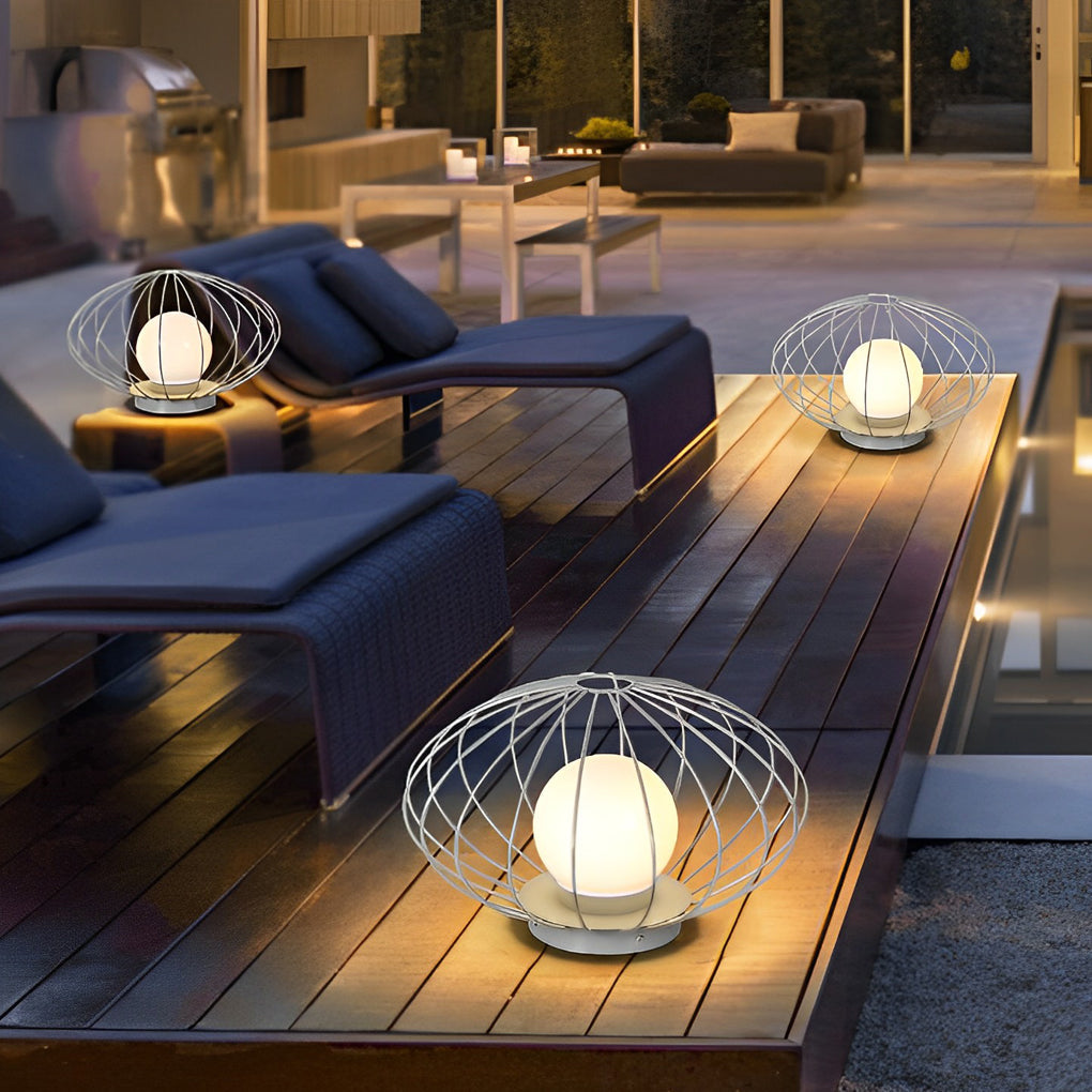 Mushroom Cage Modern LED Outdoor Lawn Lamp