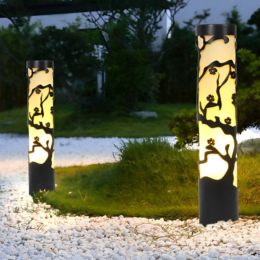 Black Wintersweet Pathway Lights - Modern Outdoor Landscape Lighting