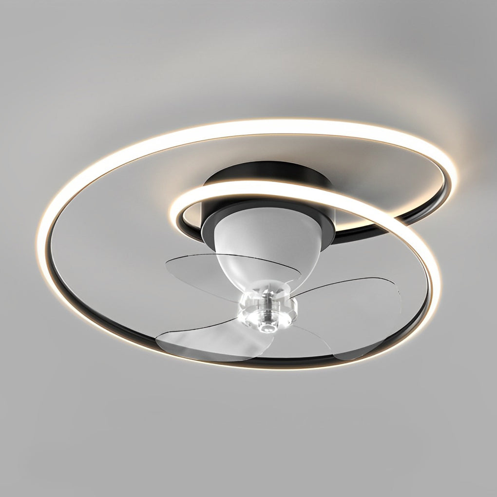 Smart Dimmable Ceiling Fan Light with APP Control & 360° Rotation