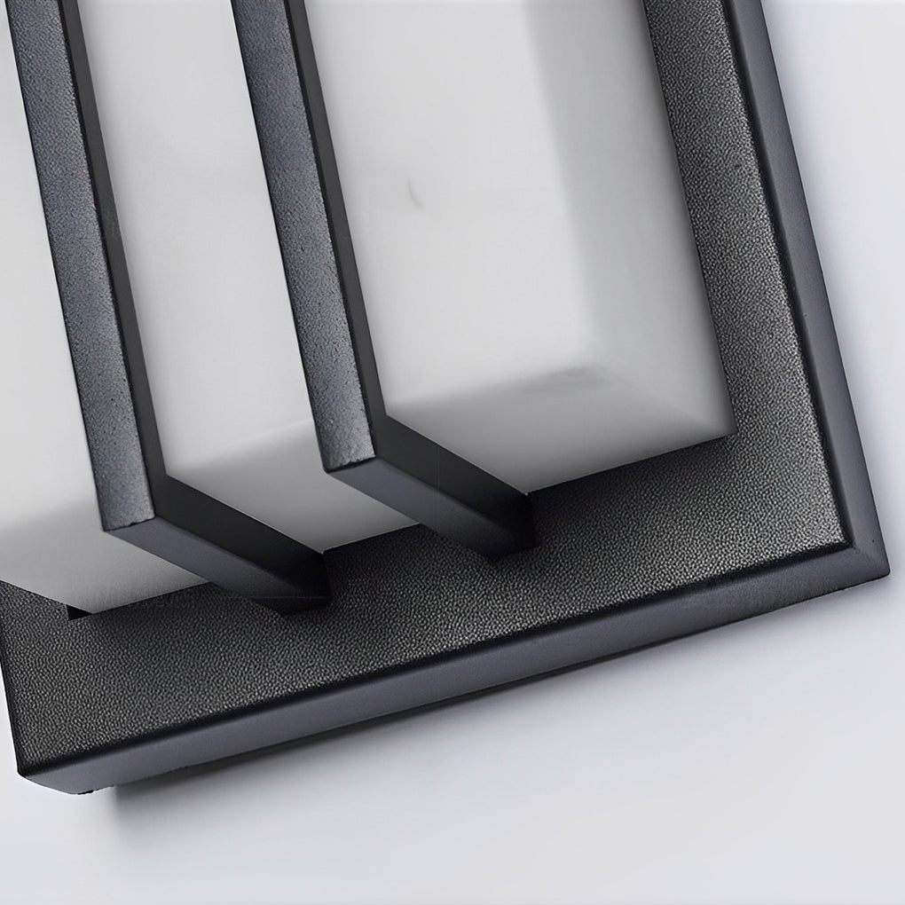 Modern Waterproof Outdoor Wall Light - Resin & Steel LED Fixture
