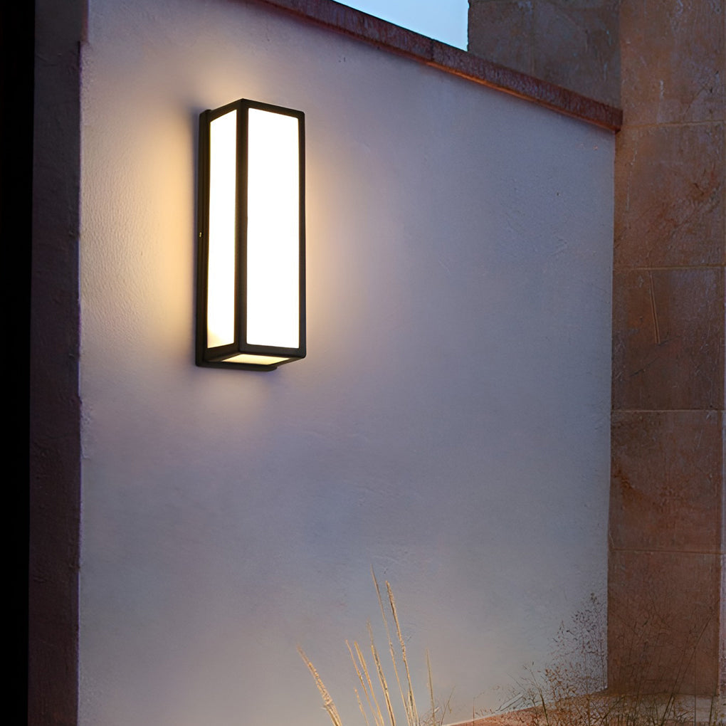 Modern Black Waterproof Motion Sensor LED Outdoor Wall Light