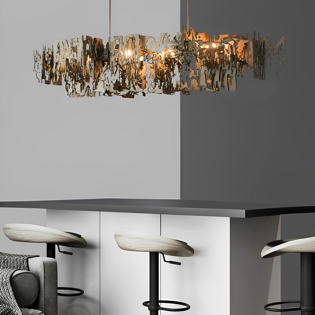 Modern Hollow Metal LED Chandelier for Dining Room