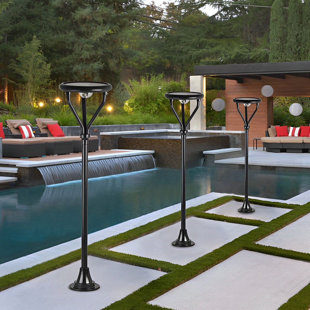 Modern Solar LED Lamp Post – Outdoor Waterproof Aluminum Light