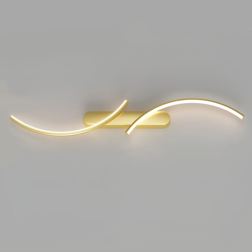 S-Shaped LED Wall Sconce Modern Three-Color Silicone Light
