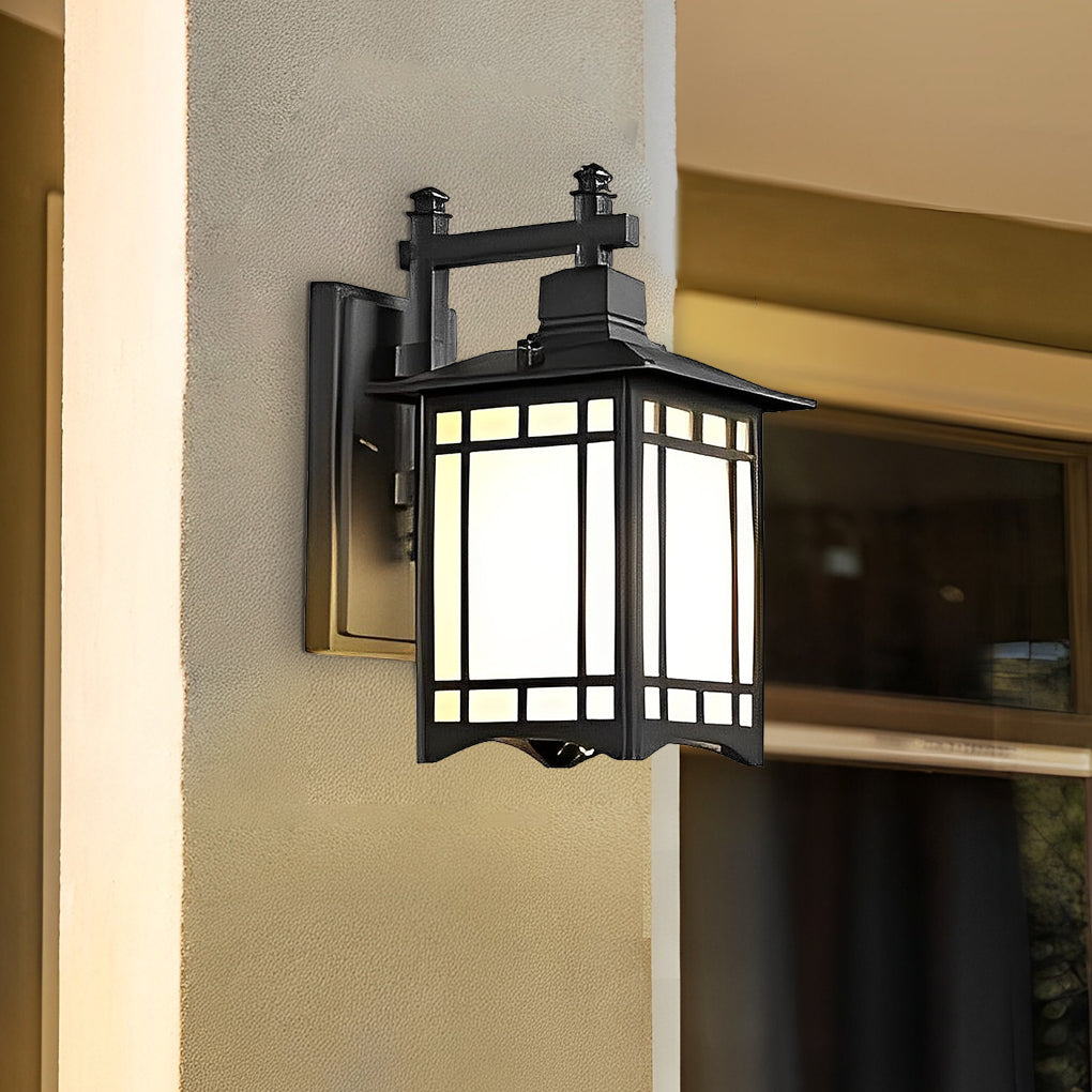 Solar LED Outdoor Wall Lamp with Remote - Modern Industrial Design