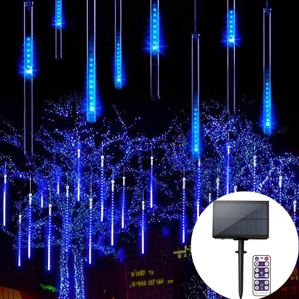 Solar LED Meteor Shower Rain Lights Waterproof Outdoor Tree Decor