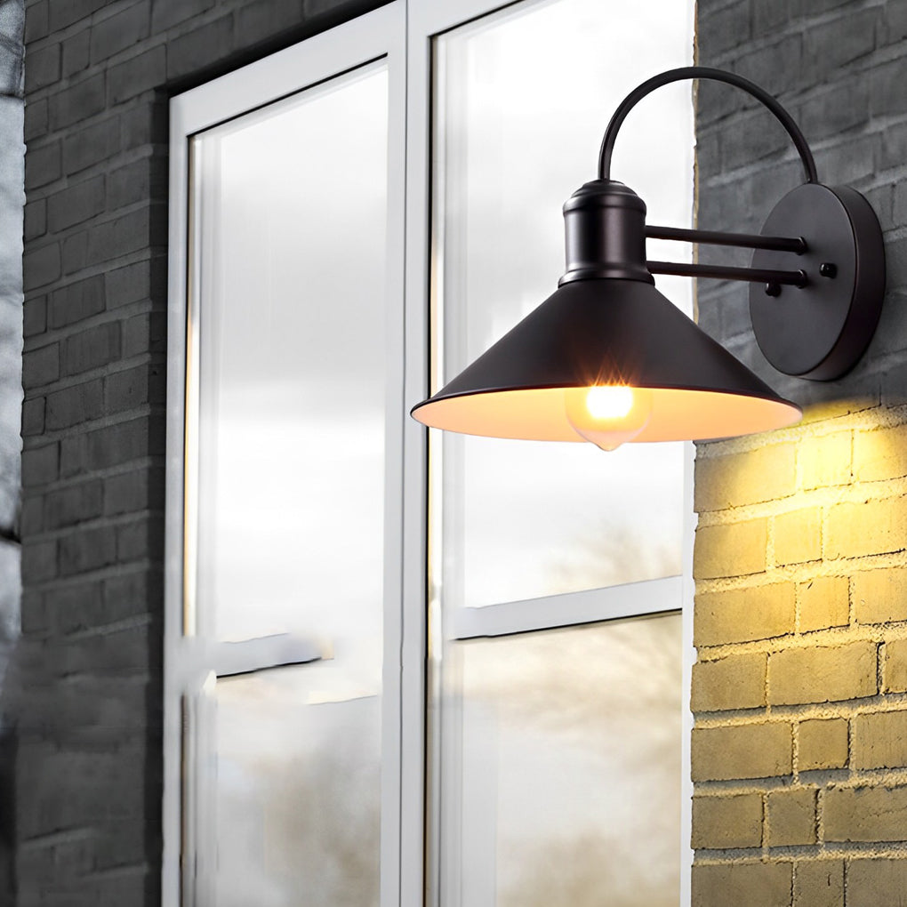 Conical Iron Waterproof Industrial Outdoor Wall Lamp