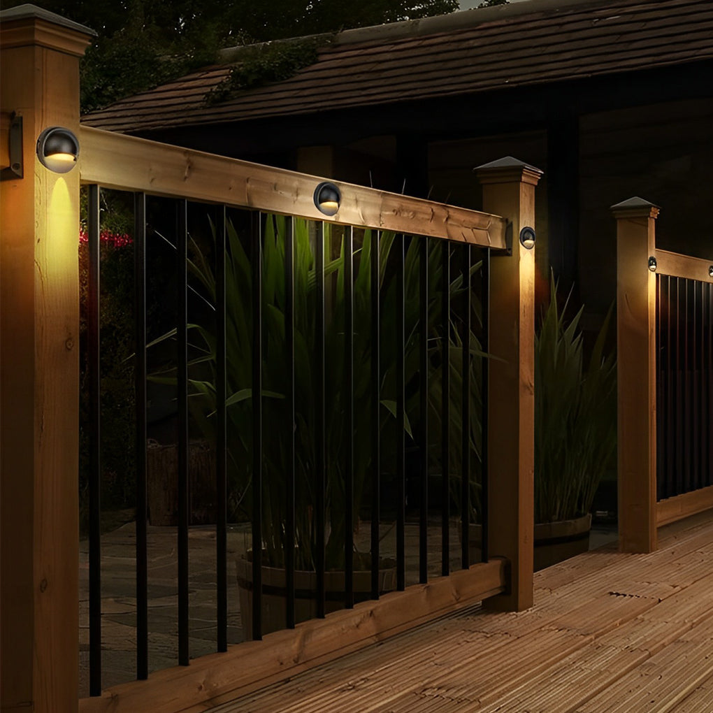 Half Moon LED Deck Step Light Low Voltage Outdoor Wall Mount