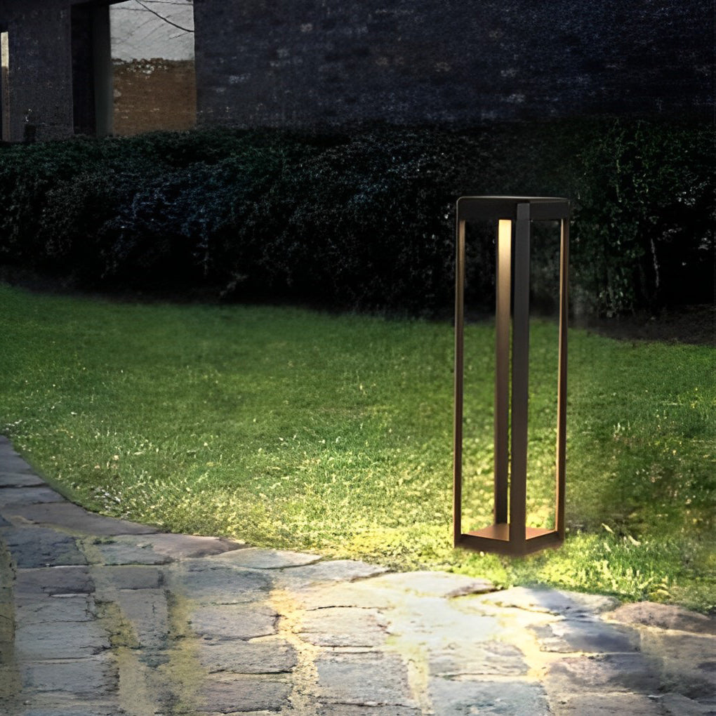 Modern Solar Pathway Light - Aluminum & Acrylic Black Finish