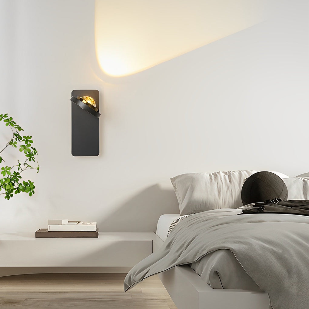 Adjustable Modern Wall Sconce with 360° Rotating Light Head