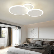 Nordic Round LED Ceiling Light - Matte White Three-Step Dimming