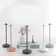 Modern Triangle LED Table Lamp Dimmable Rechargeable Aluminum
