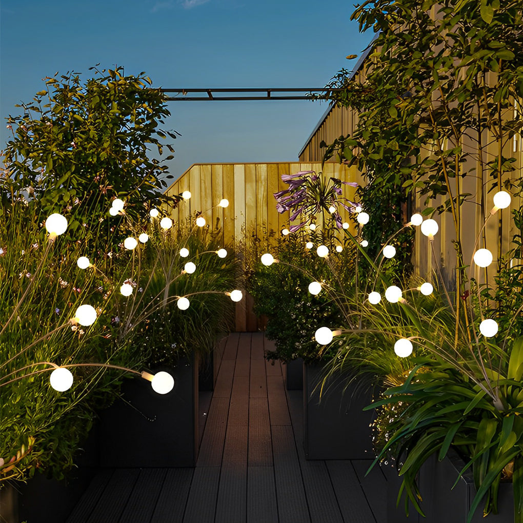 Solar Firefly Garden Lights Weatherproof Outdoor Landscape Lighting