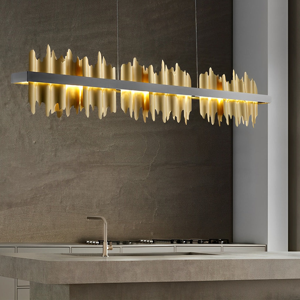 Mountain Silhouette LED Pendant Light with Stepless Dimming
