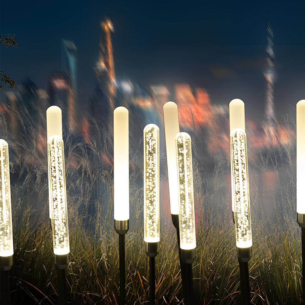 Waterproof Crystal Bubble Reed LED Lawn Lights Set of 5