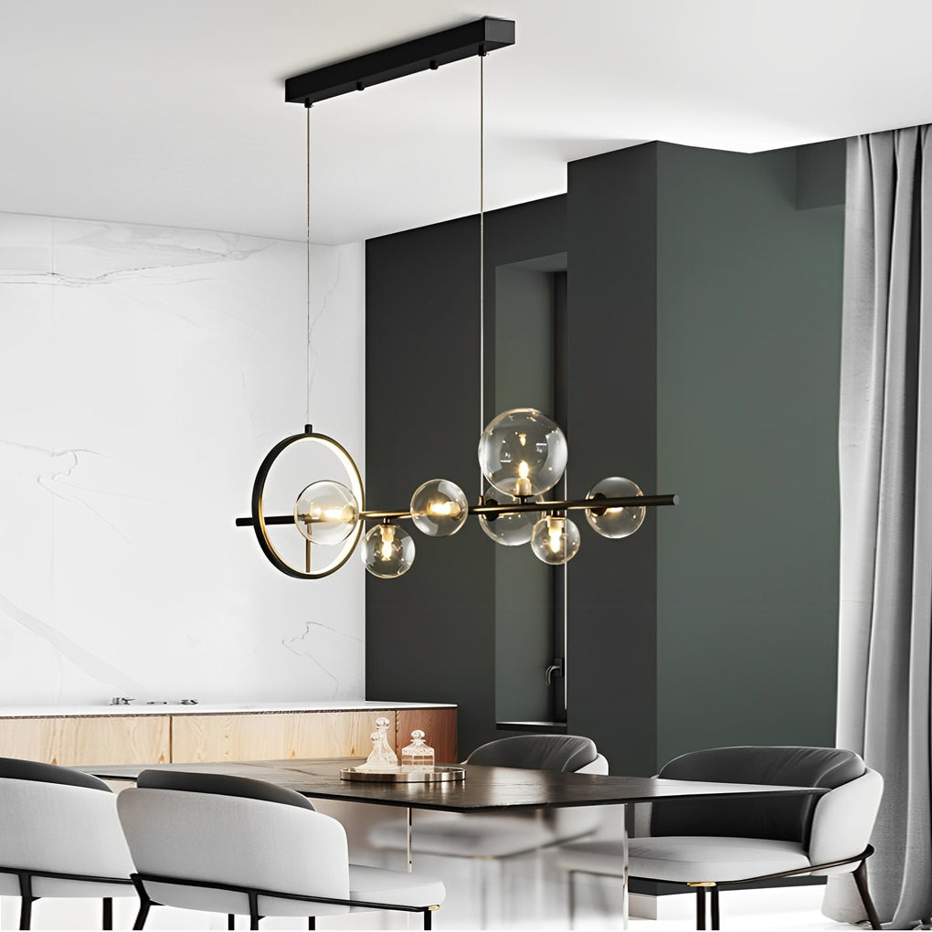 Modern Glass Bubble Chandelier – Black Nordic Pendant Light