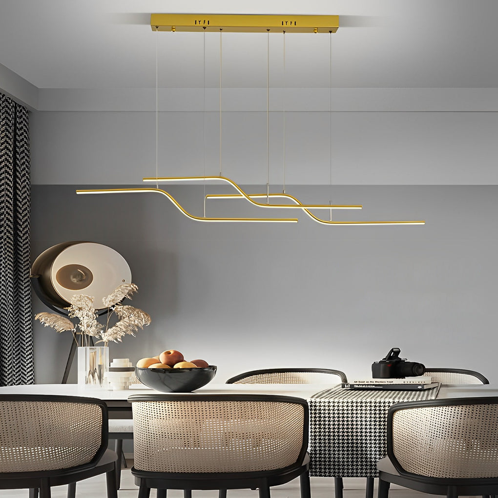 Modern Z-Line Dimmable LED Pendant Light with Remote Control