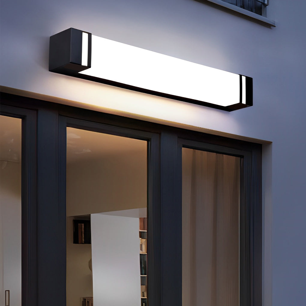 Modern Waterproof LED Outdoor Wall Light - Black Stainless Steel
