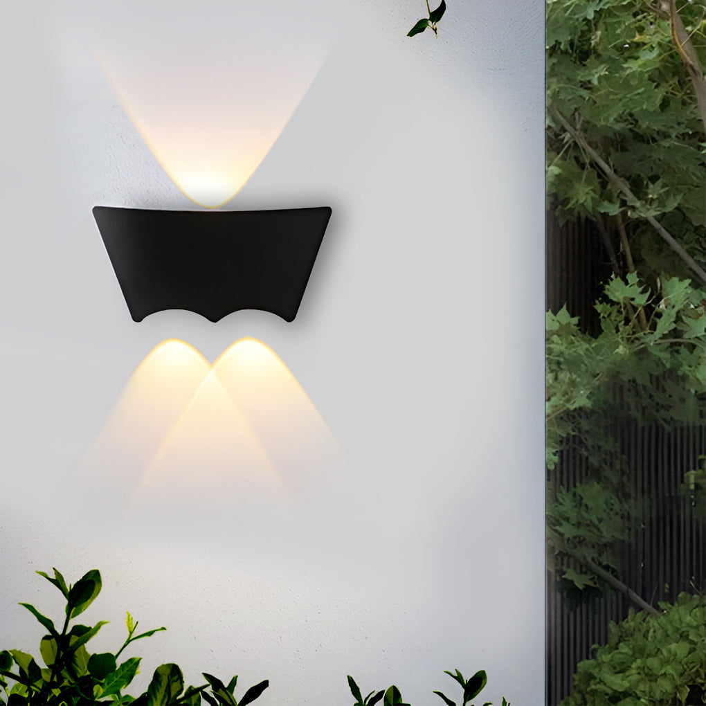 Modern Black Aluminum Wall Sconce – Waterproof Up Down LED Light