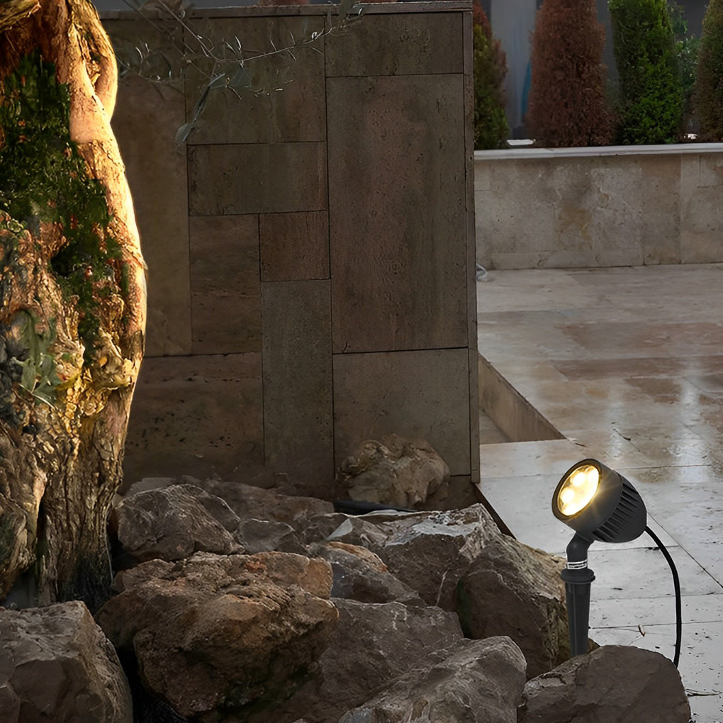 Adjustable Black Aluminum LED Outdoor Spotlight Waterproof IP65