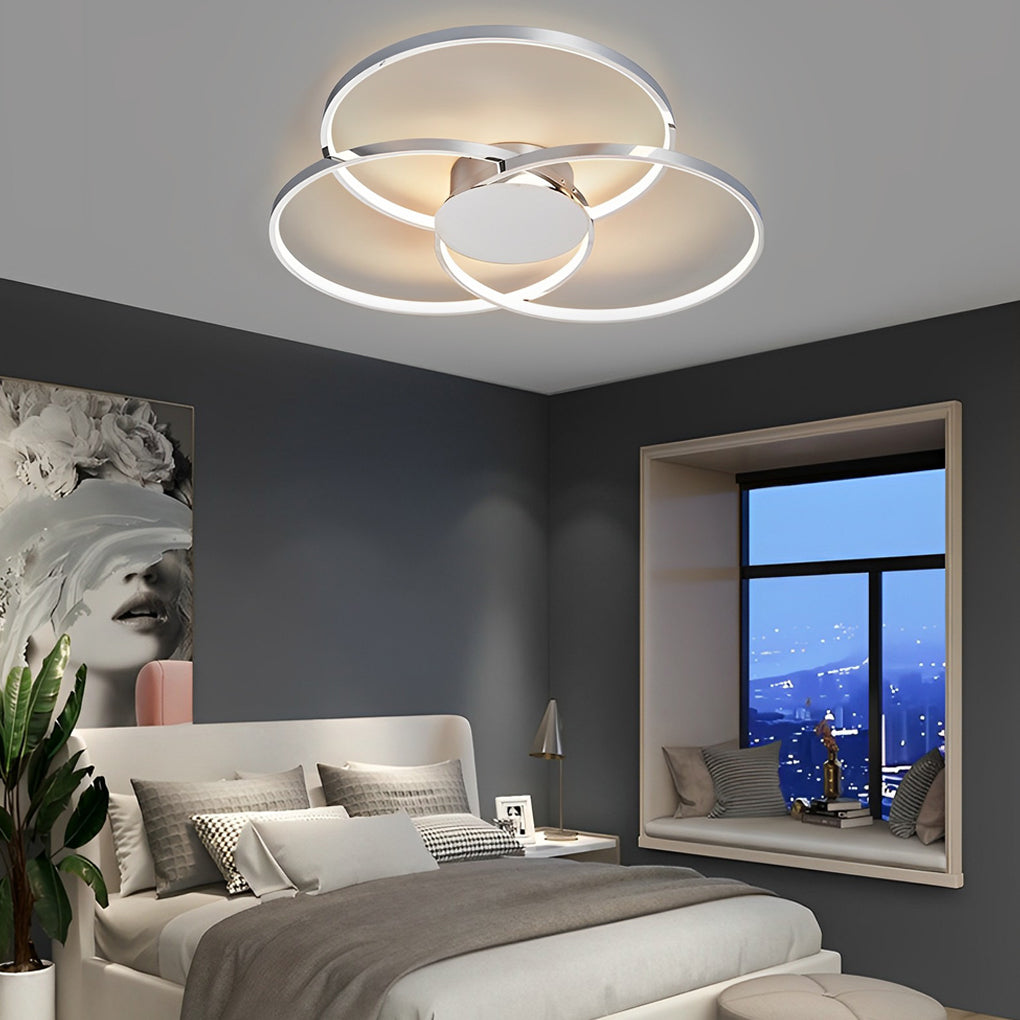 Three Rings Modern Nordic Ceiling Light with Stepless Dimming
