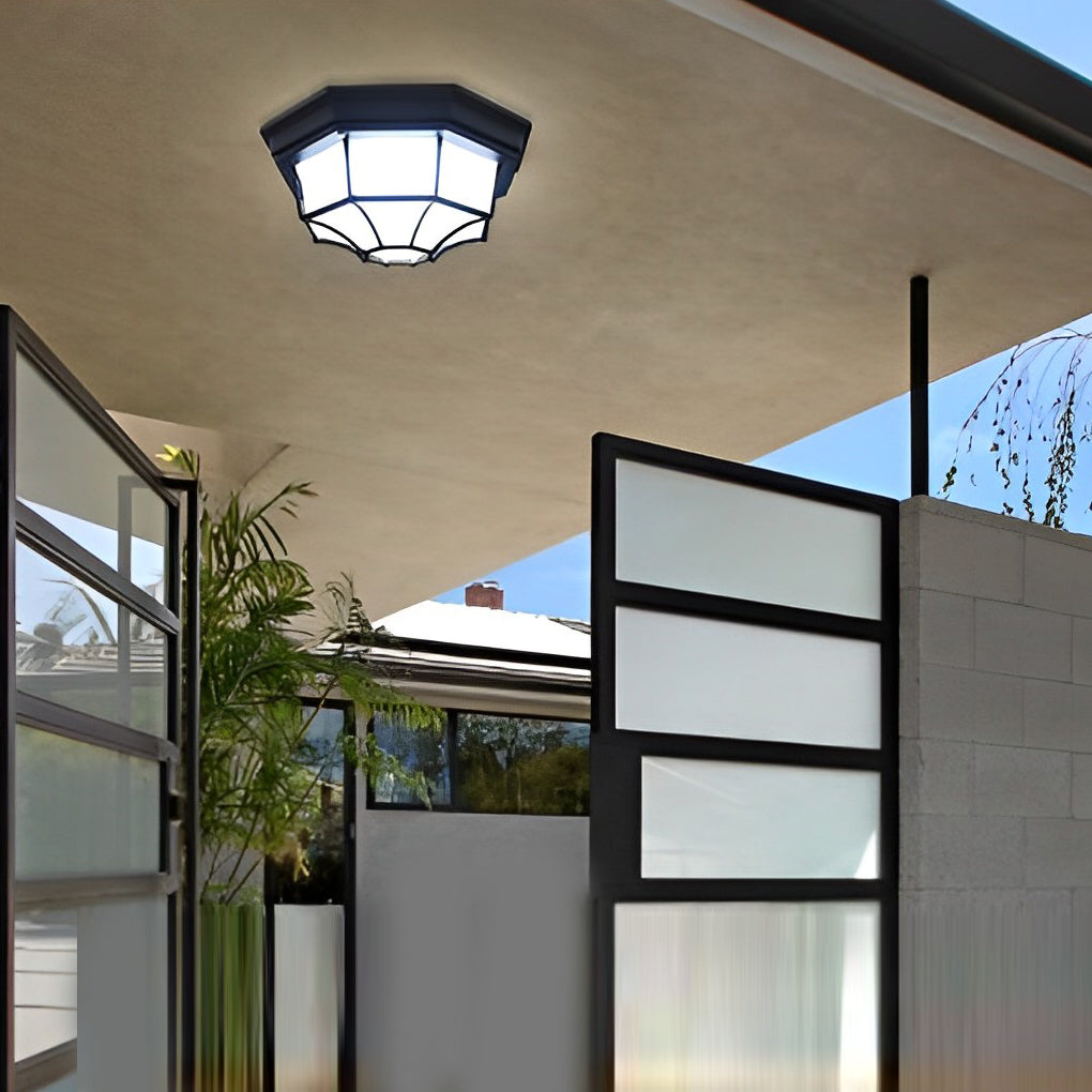 Modern Outdoor LED Flush Mount Ceiling Light - Waterproof Aluminum