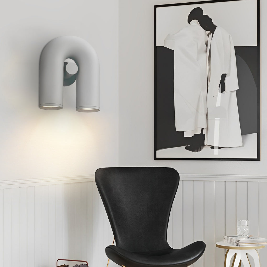 Rotatable U-Shaped LED Wall Sconce Modern Nordic Design