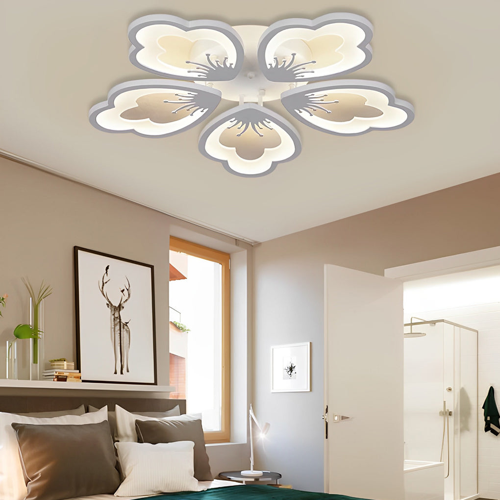 Flower Shaped Dimmable LED Flush Mount Ceiling Light
