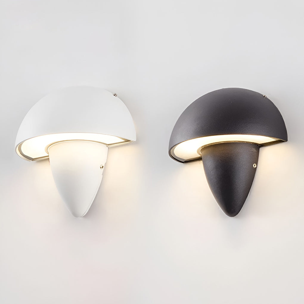 Mushroom Modern Outdoor Wall Light | Waterproof Aluminum LED Sconce