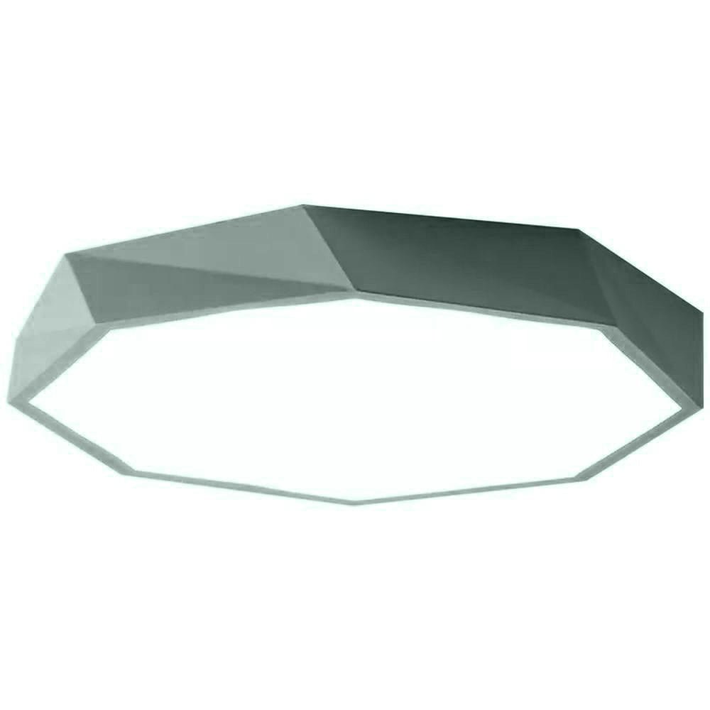 Modern Geometric LED Flush Mount Ceiling Light with Remote Control