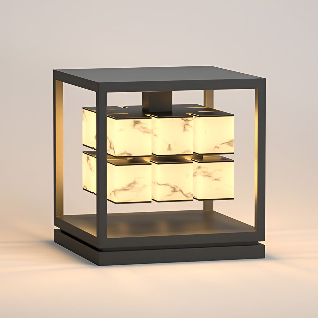 Square Solar LED Outdoor Post Cap Light - Waterproof Deck Pillar