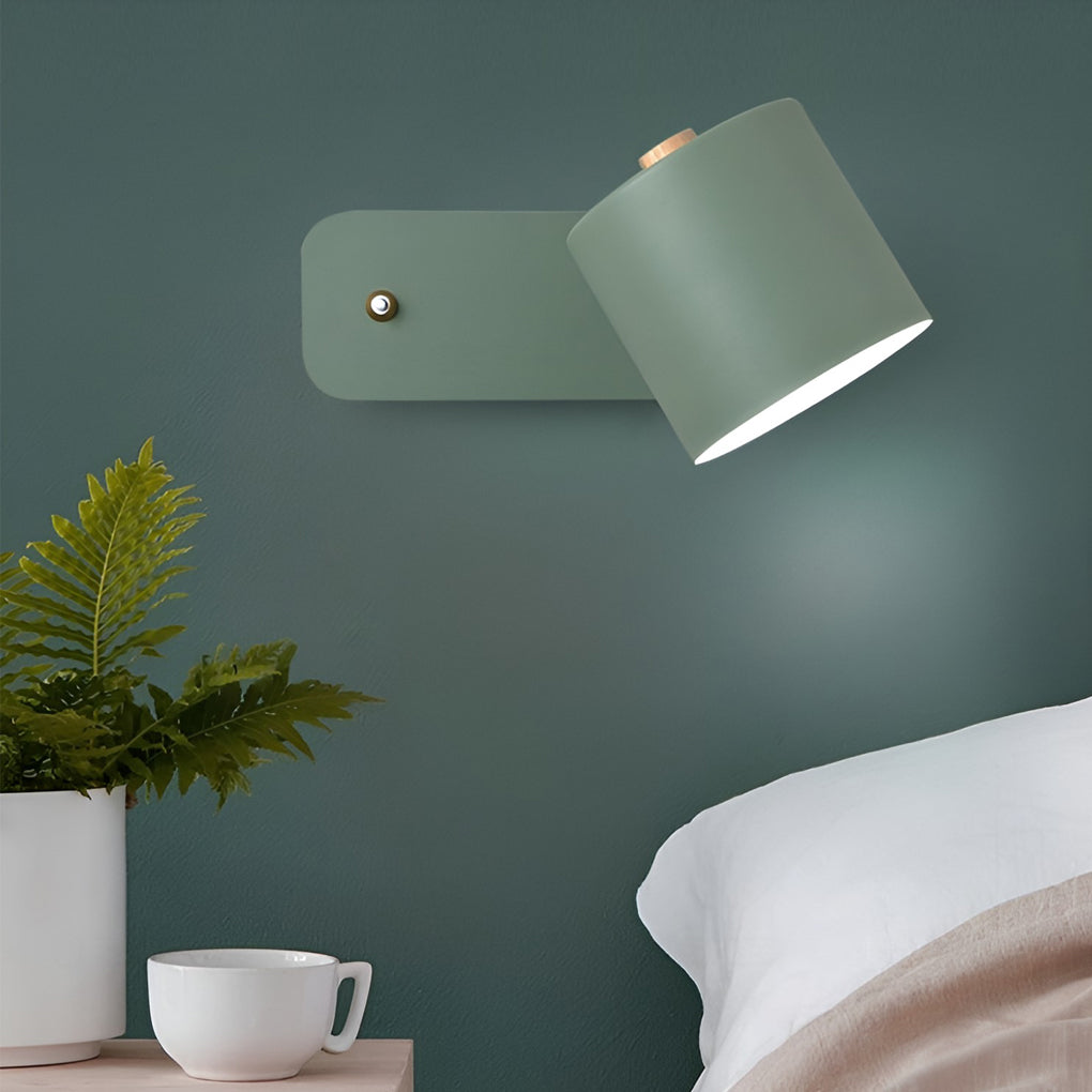 Adjustable Nordic Wall Sconce with Wood & Iron Finish