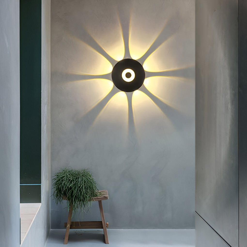 Modern Black Aluminum LED Wall Sconce Waterproof IP65