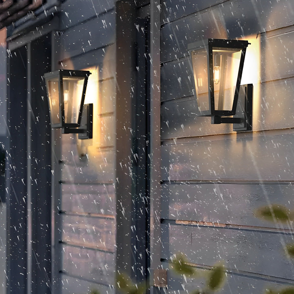 Square Solar LED Outdoor Wall Light - Modern Waterproof Design